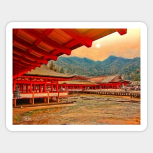 Itsukushima shrine. Miyajima Island, Japan Sticker